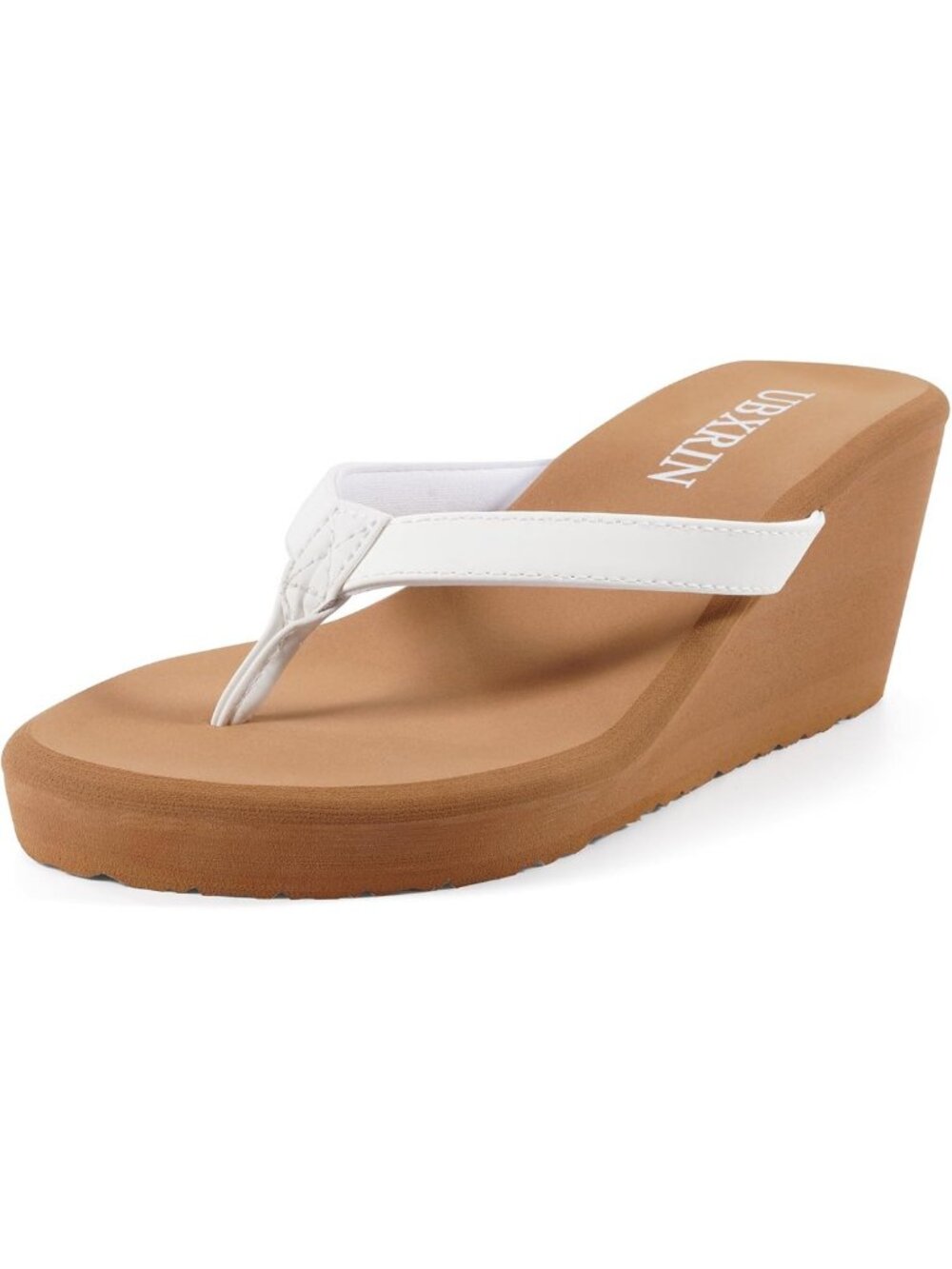 Womens Wedge Flip Flops Platform Thong Sandals - 2 to 2.8 Inch Height